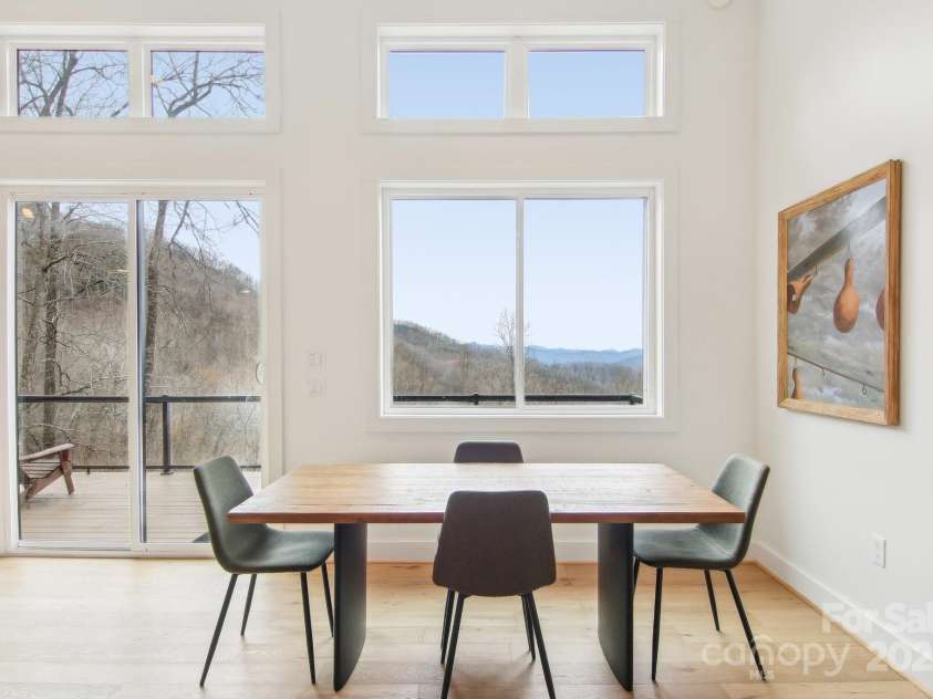 584 Walnut Cove Ridge, Bryson City, NC 28713.  MLS# CAR4232880, YatesRealty ID 3385. Dining room area