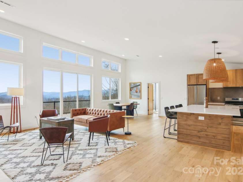 584 Walnut Cove Ridge, Bryson City, NC 28713.  MLS# CAR4232880, YatesRealty ID 3385. Open floor plan with large windows to see mountains for days!