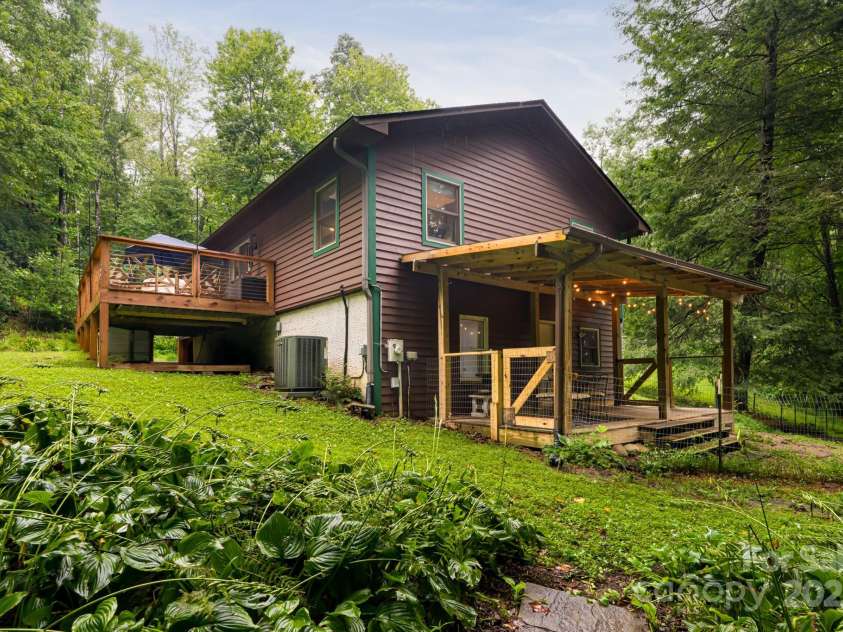 19 Forge Drive, Mills River, NC 28759.  MLS# CAR4289145, YatesRealty ID 33856. Multiple Outdoor Spaces to Enjoy Nature