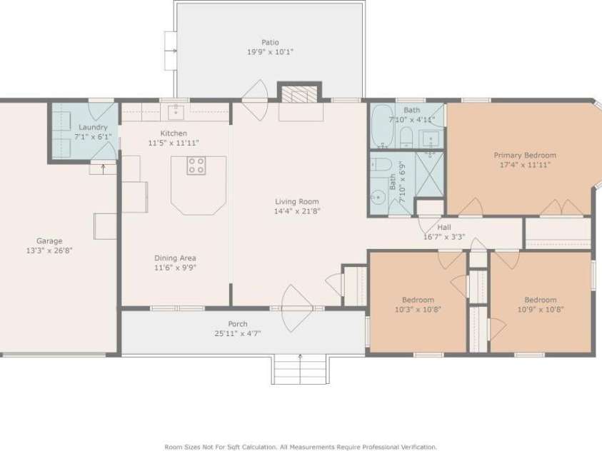 4505 Varner Drive, Monroe, NC 28110.  MLS# CAR4288744, YatesRealty ID 33875. Floor Plan
