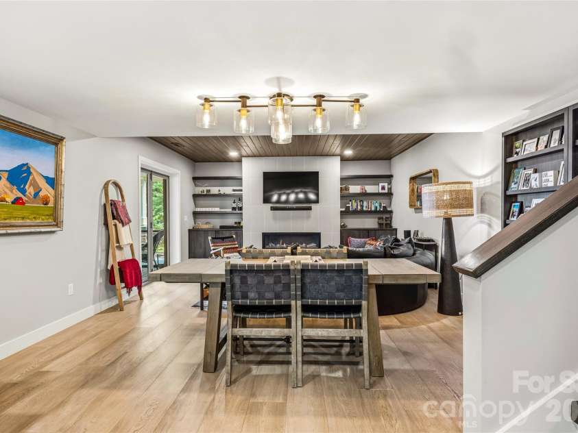 233 Tanglewood Lane, Saluda, NC 28773.  MLS# CAR4393115, YatesRealty ID 33883. Downtstairs Den