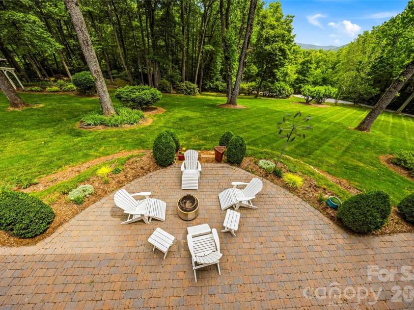 233 Tanglewood Lane, Saluda, NC 28773.  MLS# CAR4393115, YatesRealty ID 33883. Firepit area 