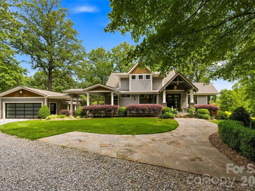 233 Tanglewood Lane, Saluda, NC 28773.  MLS# CAR4393115, YatesRealty ID 33883. Stone drive