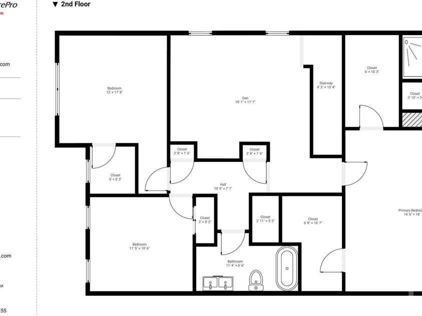 103 Cranbrook Lane, Mooresville, NC 28117.  MLS# CAR4392478, YatesRealty ID 33887. Upper level featuring three bedrooms, two full baths, and a spacious flex area.