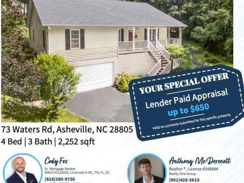 73 Waters Road, Asheville, NC 28805.  MLS# CAR4272719, YatesRealty ID 33907. 