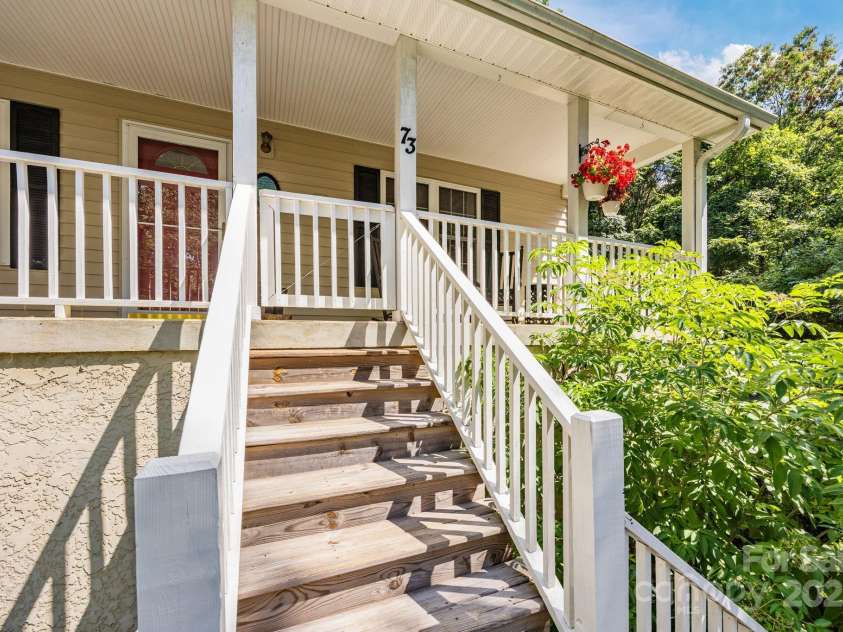73 Waters Road, Asheville, NC 28805.  MLS# CAR4272719, YatesRealty ID 33907. Freshly Painted, Gated Front Porch
