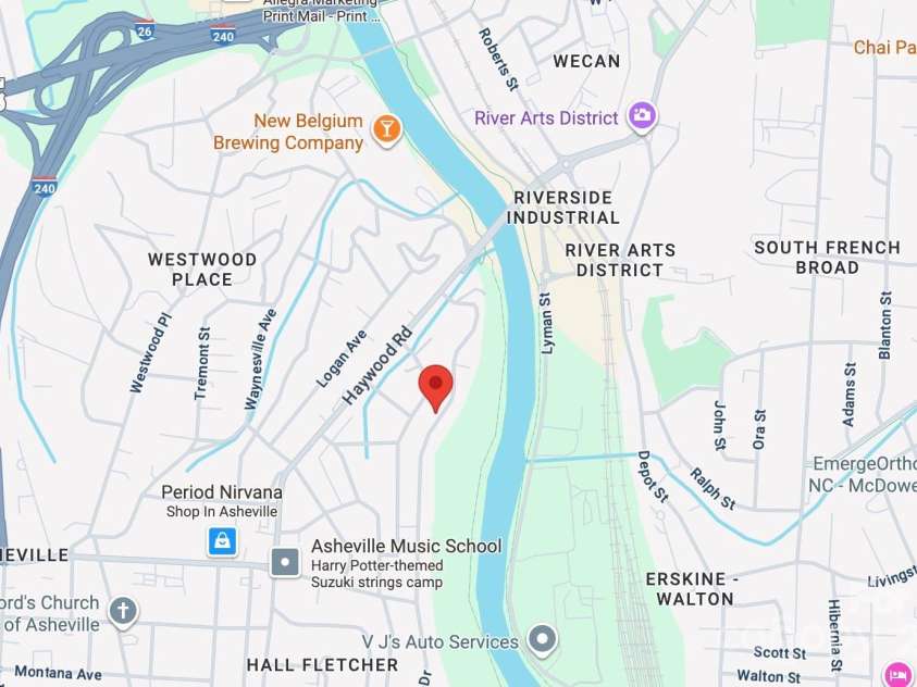 107 Riverview Drive, Asheville, NC 28806.  MLS# CAR4275298, YatesRealty ID 33909. 