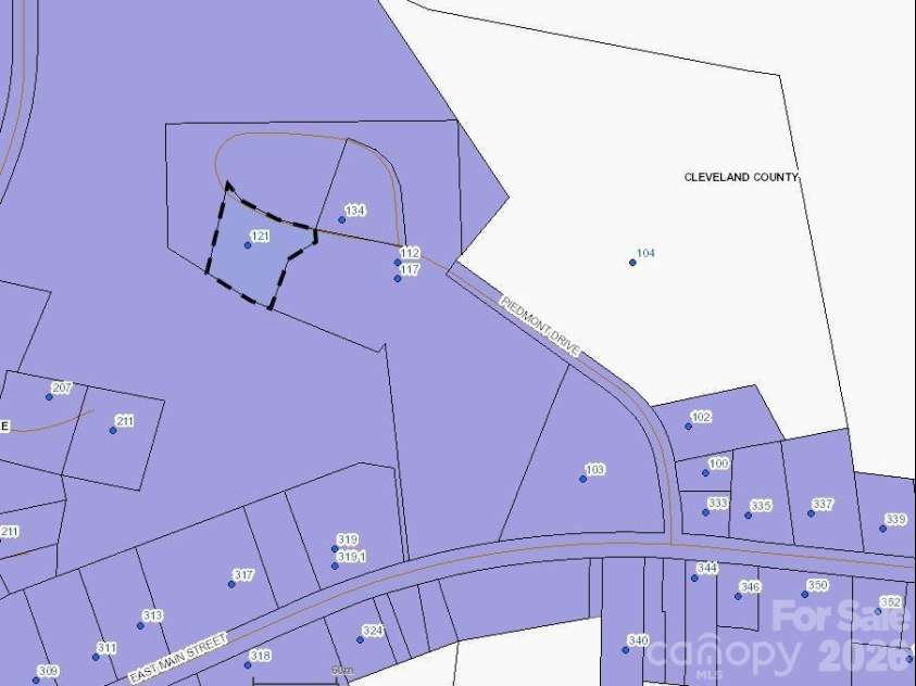 121 Piedmont Drive, Lawndale, NC 28090.  MLS# CAR4398132, YatesRealty ID 33915. Plot Map