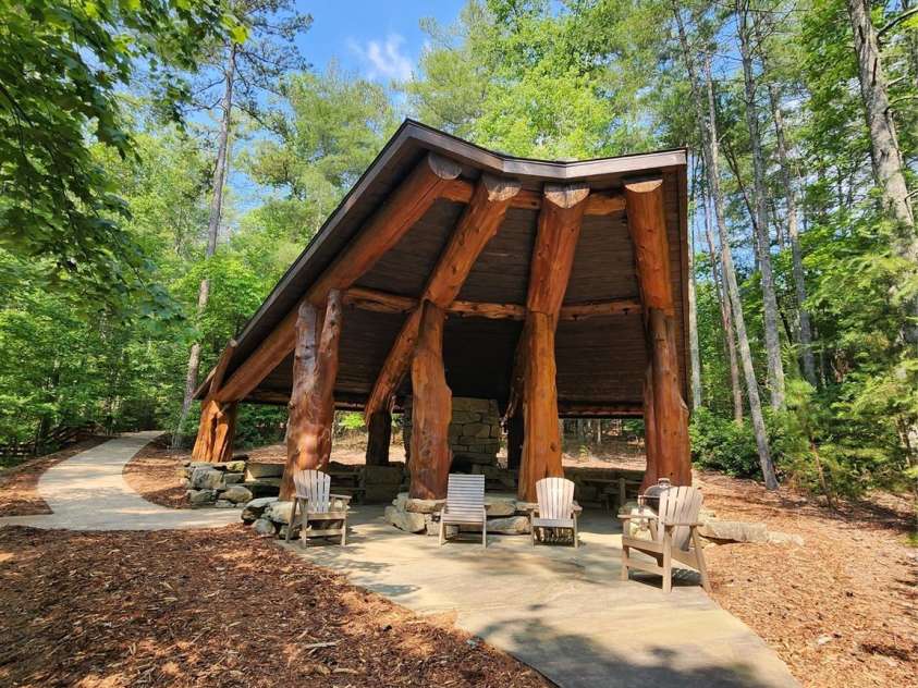 143 Nature Walk Drive, Marion, NC 28752.  MLS# CAR4334363, YatesRealty ID 3392. Lake Camp pavilion