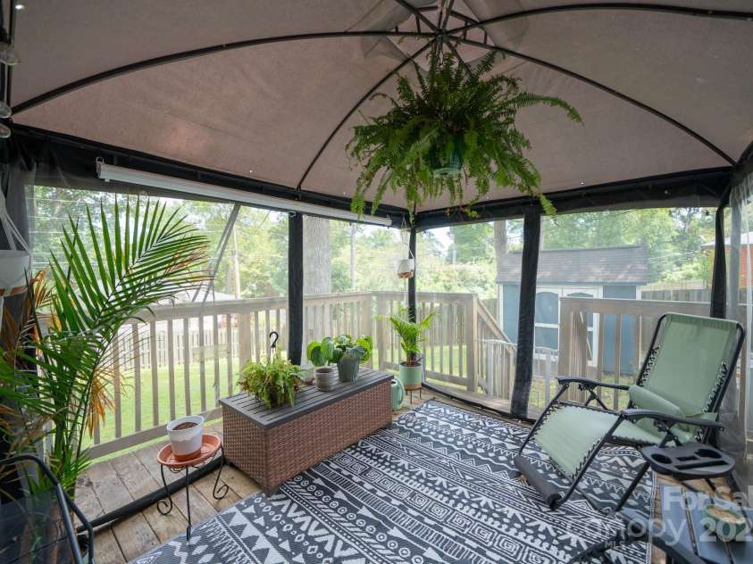 3725 Sudbury Road, Charlotte, NC 28205.  MLS# CAR4289202, YatesRealty ID 33923. Back Deck off Primary Bedroom