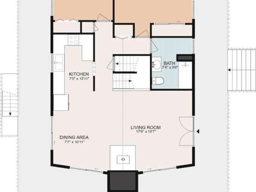 19 Mountain Brook Drive, Candler, NC 28715.  MLS# CAR4286834, YatesRealty ID 33932. Main Level Floor Plan