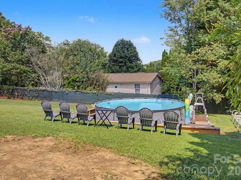 22 Sweet Briar Path Way, Hendersonville, NC 28792.  MLS# CAR4396421, YatesRealty ID 33933. Above ground pool