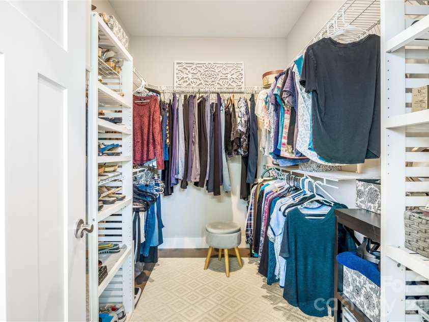 376 Windy Acres Knoll Drive, Hendersonville, NC 28792.  MLS# CAR4381733, YatesRealty ID 33934. Master closet