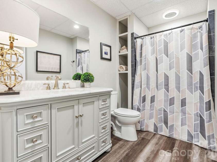4975 Harbor View Drive, Granite Falls, NC 28630.  MLS# CAR4393944, YatesRealty ID 33937. Basement Full Bath/Tile Shower View