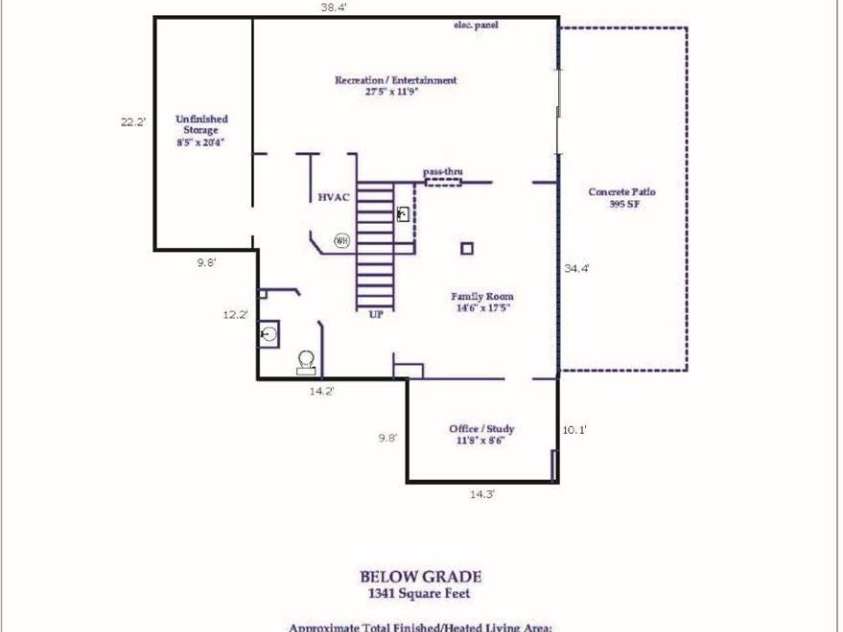 23 Moriah Lane, Asheville, NC 28803.  MLS# CAR4396349, YatesRealty ID 33943. Basement floor plan.