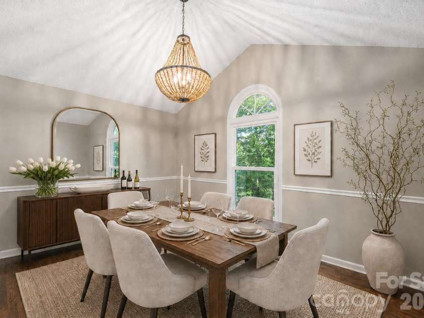 23 Moriah Lane, Asheville, NC 28803.  MLS# CAR4396349, YatesRealty ID 33943. Dining room virtually staged.