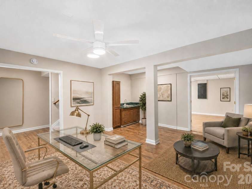 23 Moriah Lane, Asheville, NC 28803.  MLS# CAR4396349, YatesRealty ID 33943. Finished basement virtually staged.