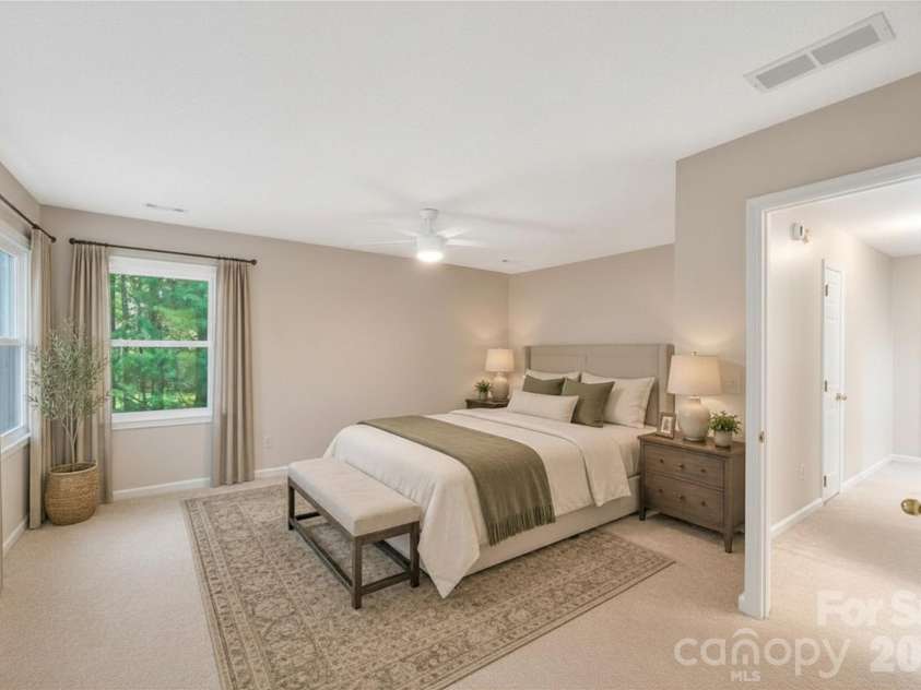 23 Moriah Lane, Asheville, NC 28803.  MLS# CAR4396349, YatesRealty ID 33943. Upstairs bedroom #3 virtually staged.