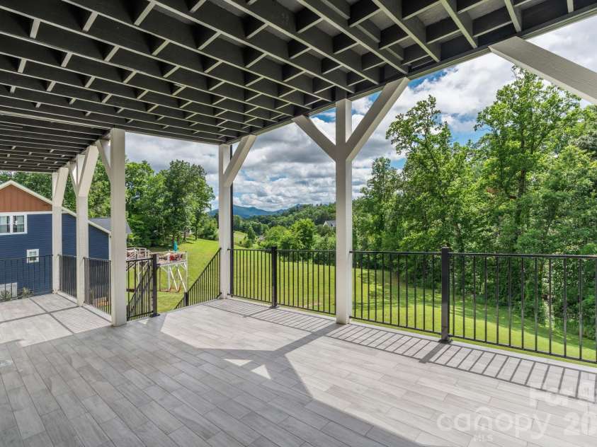 7 Temujin Drive, Leicester, NC 28748.  MLS# CAR4397809, YatesRealty ID 33945. Lower Deck with Amazing Views