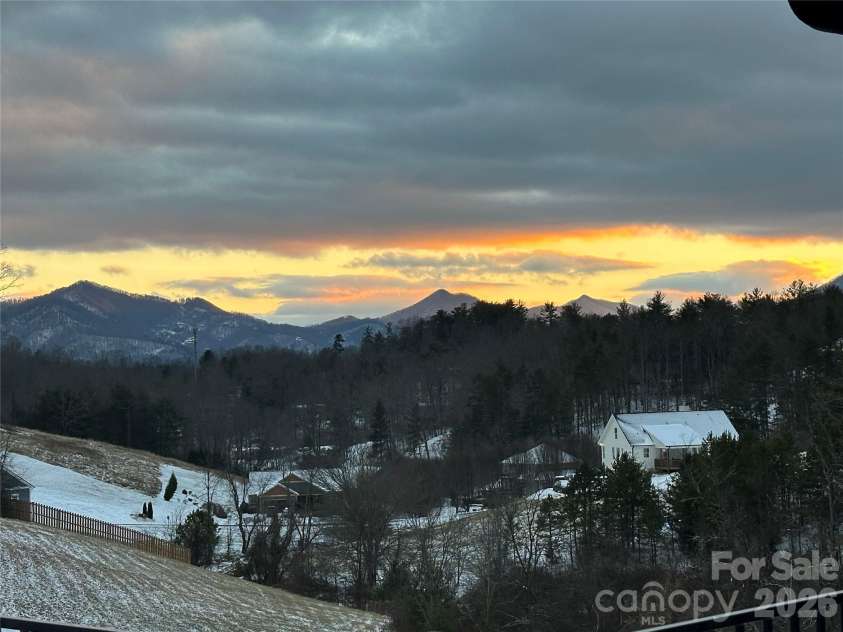 7 Temujin Drive, Leicester, NC 28748.  MLS# CAR4397809, YatesRealty ID 33945. Winter Sunsets