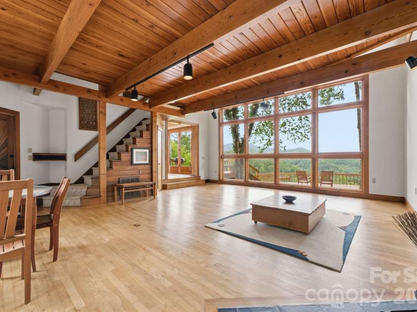 11150 Highway 19W Highway, Bryson City, NC 28713.  MLS# CAR4394806, YatesRealty ID 33948. View towards the kitchen and stairs