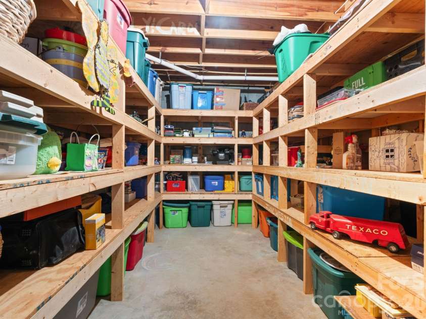 4093 Fairview Drive, Maiden, NC 28650.  MLS# CAR4381764, YatesRealty ID 33951. Basement Storage