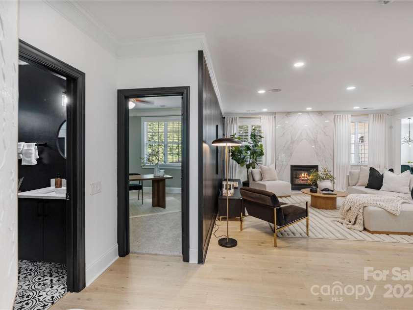 11009 Royal Colony Drive, Waxhaw, NC 28173.  MLS# CAR4295056, YatesRealty ID 33972. Main level bathroom and bedroom entrance