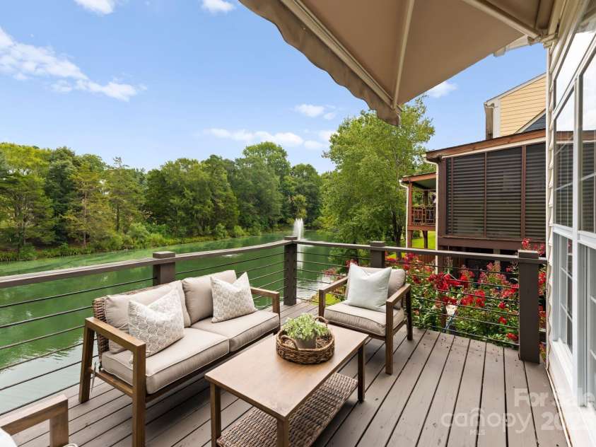6207 Padget Parrish Court, Charlotte, NC 28270.  MLS# CAR4293490, YatesRealty ID 33977. Deck overlooking the pond