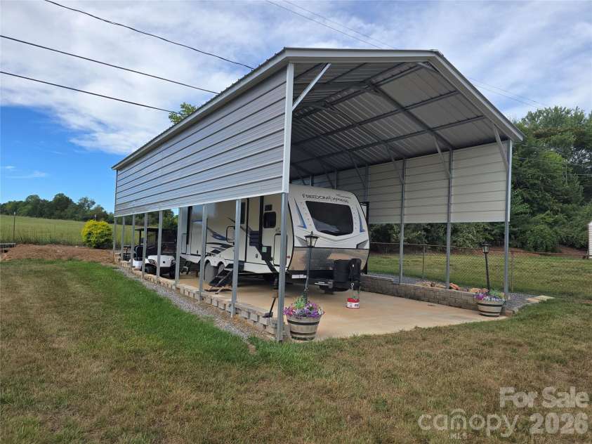 5760 Valley Field Road, Hickory, NC 28602.  MLS# CAR4398560, YatesRealty ID 33995. Covered RV Pad w/Power