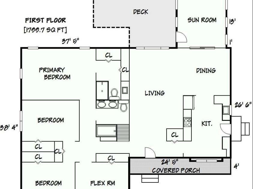 5760 Valley Field Road, Hickory, NC 28602.  MLS# CAR4398560, YatesRealty ID 33995. Floor Plan