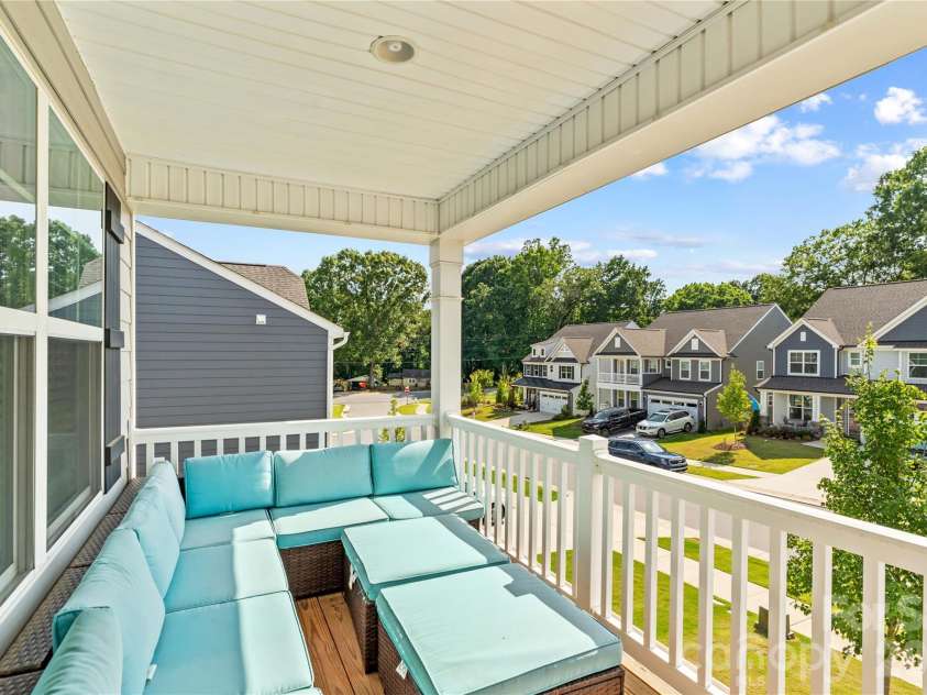 116 Summerhill Drive, Mooresville, NC 28115.  MLS# CAR4397596, YatesRealty ID 34005. Upper Level Covered Balcony
