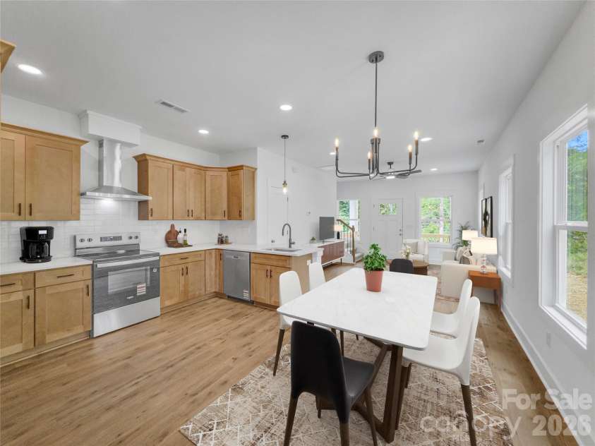 829 Arch Street, Lancaster, SC 29720.  MLS# CAR4385579, YatesRealty ID 34033. Dining area and kitchen*virtually staged