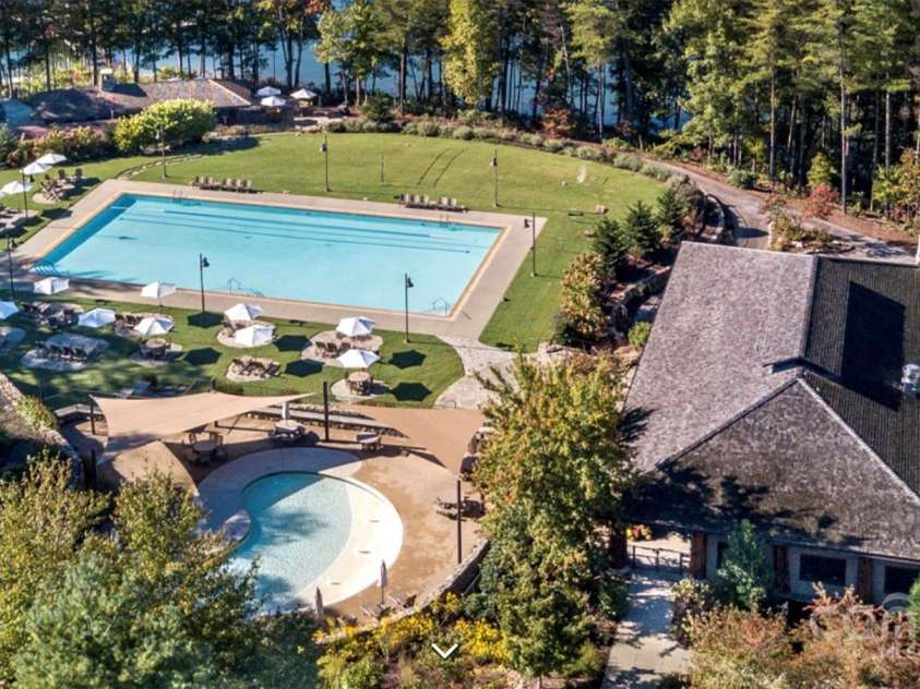 186 Fish Camp Drive, Nebo, NC 28761.  MLS# CAR4293027, YatesRealty ID 34040. Pool and Clubhouse at Camp Lake James