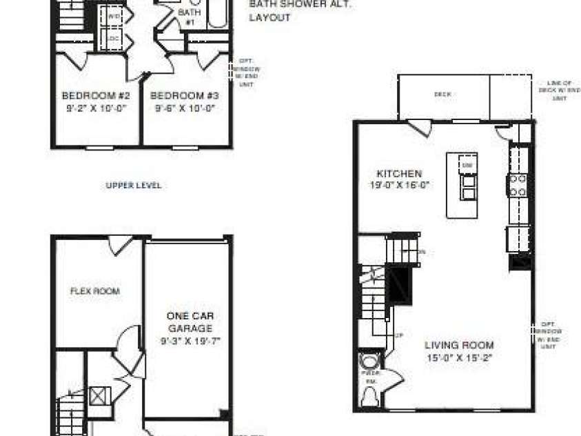 1814 Woodlands Pointe Drive, Charlotte, NC 28216.  MLS# CAR4392006, YatesRealty ID 34055. Beethoven E Floor plan