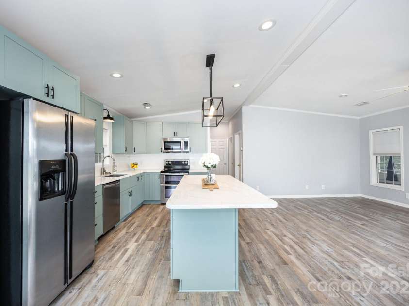 115 Trails End Lane, New London, NC 28127.  MLS# CAR4281214, YatesRealty ID 34059. Remodeled kitchen