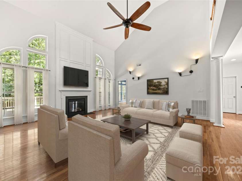 12135 Jumper Drive, Mint Hill, NC 28227.  MLS# CAR4203632, YatesRealty ID 34062. Virtually staged great room