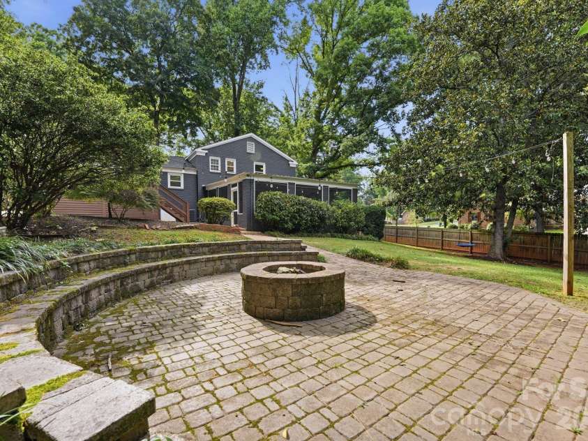 5301 Glenham Drive, Charlotte, NC 28210.  MLS# CAR4396260, YatesRealty ID 34068. Paver Patio and Firepit 