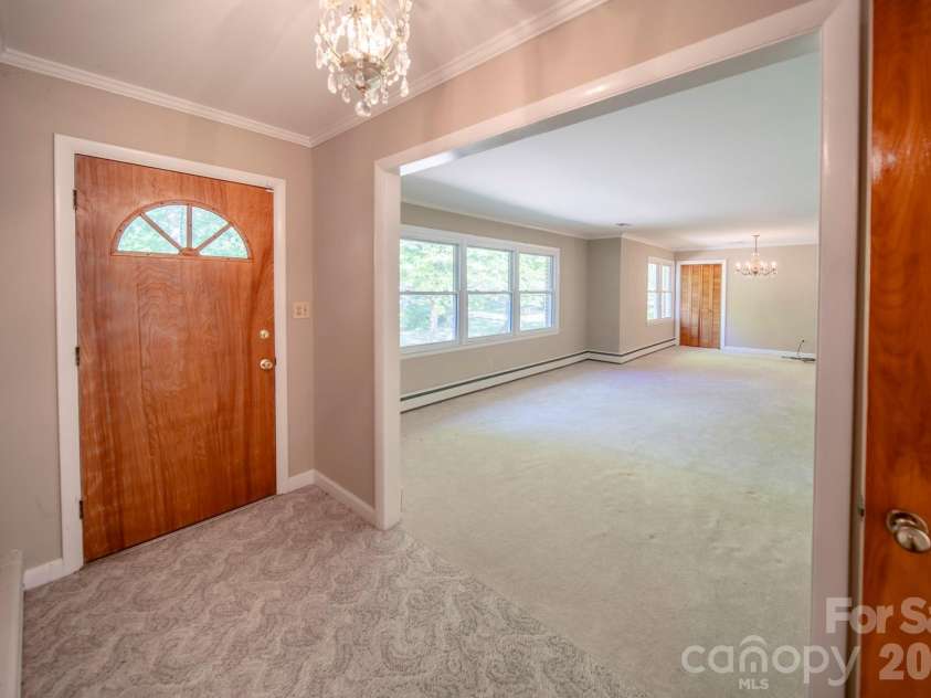 4646 Rainbow Drive, Kannapolis, NC 28081.  MLS# CAR4394032, YatesRealty ID 34076. Front Door (Rainbow Dr side) looking into Living Room