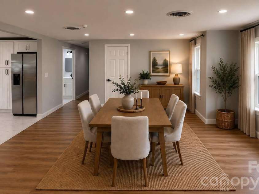4604 Old Hickory Road, Lancaster, SC 29720.  MLS# CAR4395077, YatesRealty ID 34084. Virtually staged dining room