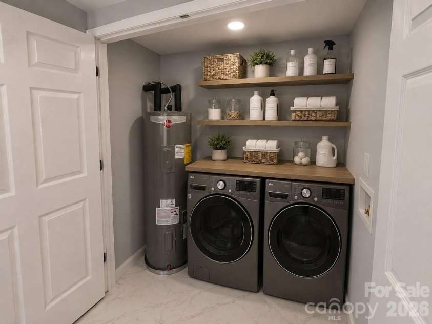 4604 Old Hickory Road, Lancaster, SC 29720.  MLS# CAR4395077, YatesRealty ID 34084. Virtually staged laundry