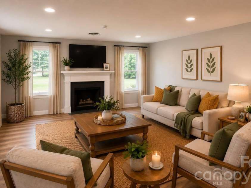 4604 Old Hickory Road, Lancaster, SC 29720.  MLS# CAR4395077, YatesRealty ID 34084. Virtually staged living room