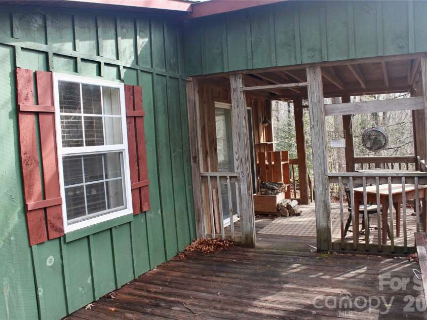 14 Irvin Road, Pisgah Forest, NC 28768.  MLS# CAR4349662, YatesRealty ID 3412. Deck space. 