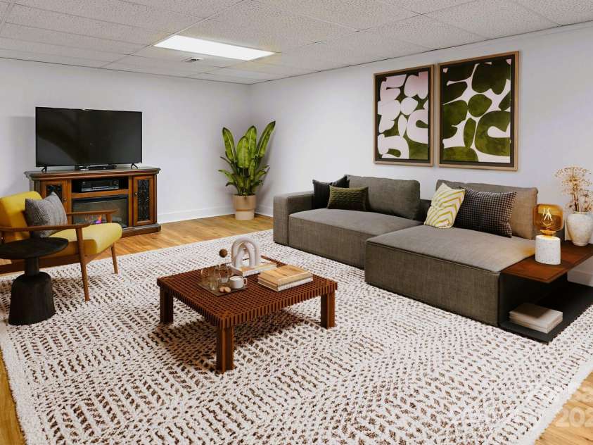 132 Mountain Valley Drive, Hendersonville, NC 28739.  MLS# CAR4278886, YatesRealty ID 34138. Lower Level has been digitally staged