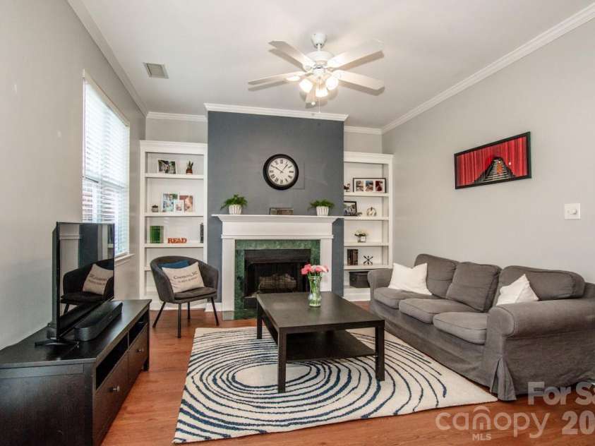18714 Ramsey Cove Drive, Cornelius, NC 28031.  MLS# CAR4350743, YatesRealty ID 3414. Great Room With Fireplace And Built-Ins