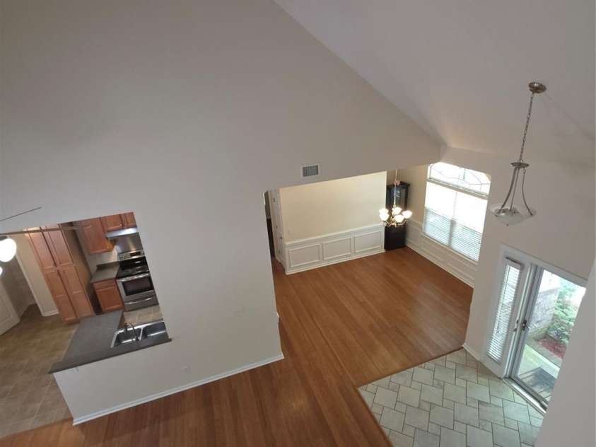 5933 Kirkwynd Commons Drive, Charlotte, NC 28278.  MLS# CAR4291416, YatesRealty ID 34162. Great room_View from above.