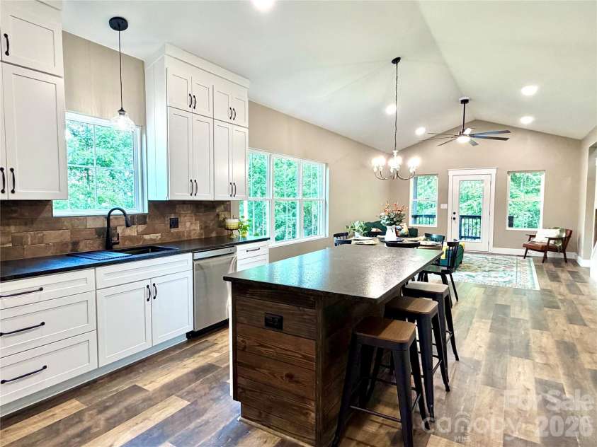 128 Arrowood Lane, Harmony, NC 28634.  MLS# CAR4385564, YatesRealty ID 34193. Kitchen with island