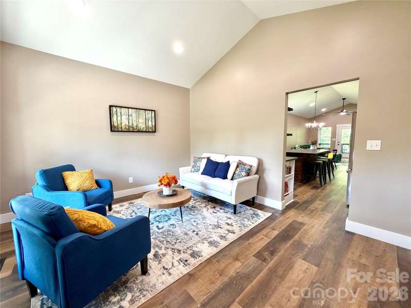 128 Arrowood Lane, Harmony, NC 28634.  MLS# CAR4385564, YatesRealty ID 34193. Living room