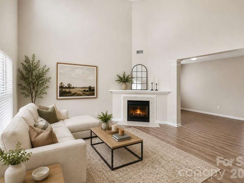 408 Matfield Court, Monroe, NC 28110.  MLS# CAR4398346, YatesRealty ID 34195. Virtually Staged Great Room