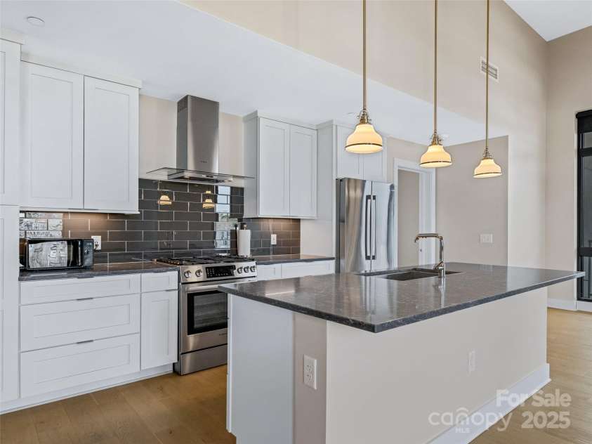 145 Biltmore Avenue, Asheville, NC 28801.  MLS# CAR4331069, YatesRealty ID 342. Beautifully appointed kitchen