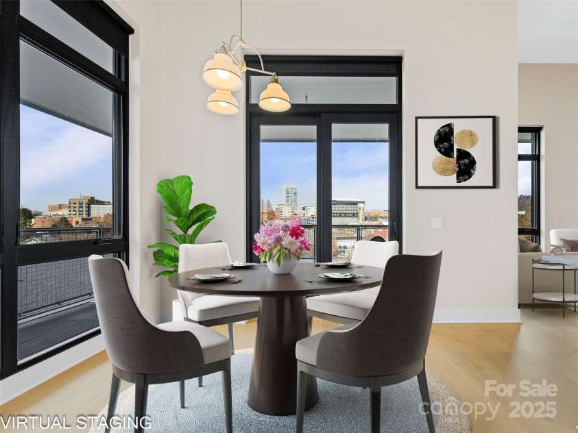 145 Biltmore Avenue, Asheville, NC 28801.  MLS# CAR4331069, YatesRealty ID 342. Dining with a view